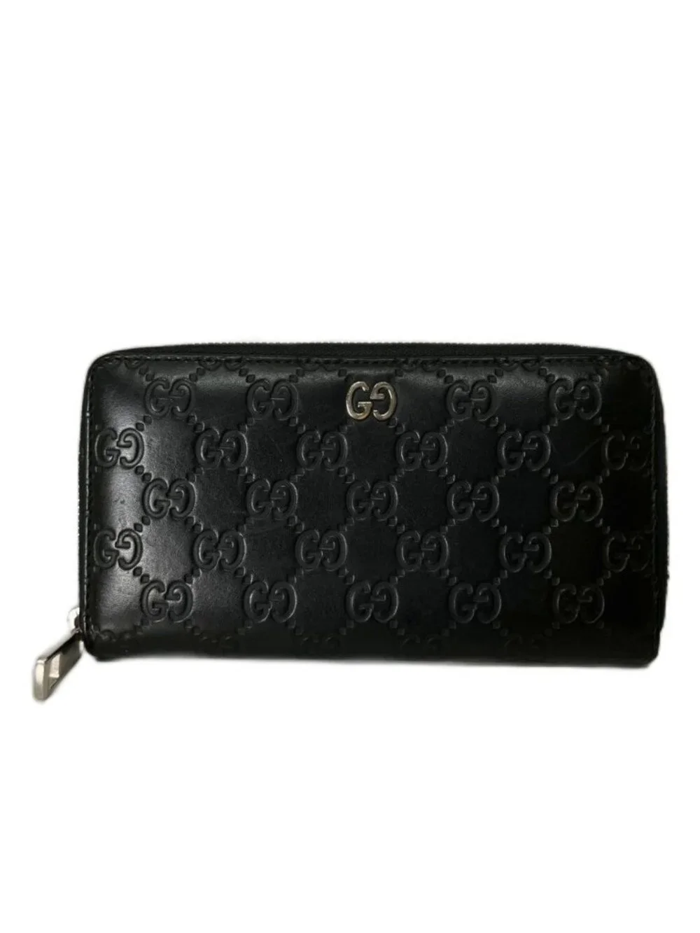 Gucci Guccissima Zip Around Wallet Black